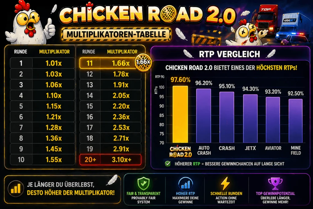 Multiplikator-Tabelle und RTP